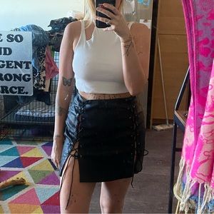Lace up skirt
